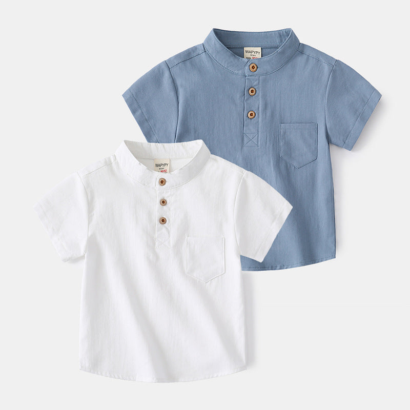 Summer Boys V-Neck Polo Shirt