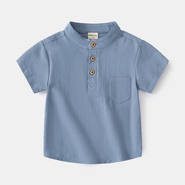 Summer Boys V-Neck Polo Shirt