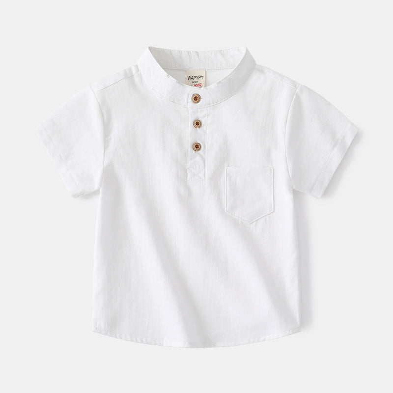 Summer Boys V-Neck Polo Shirt