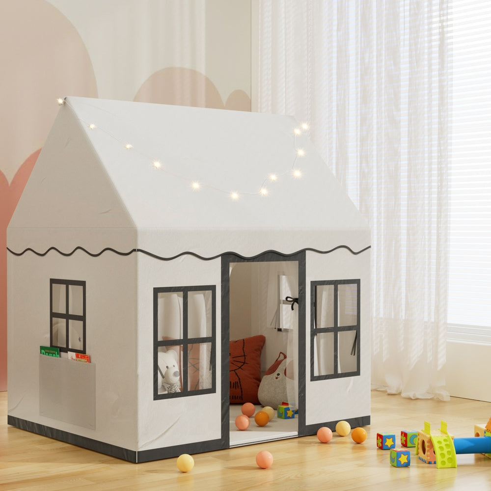 Kids Play Tent Playhouse Castle with String Lights