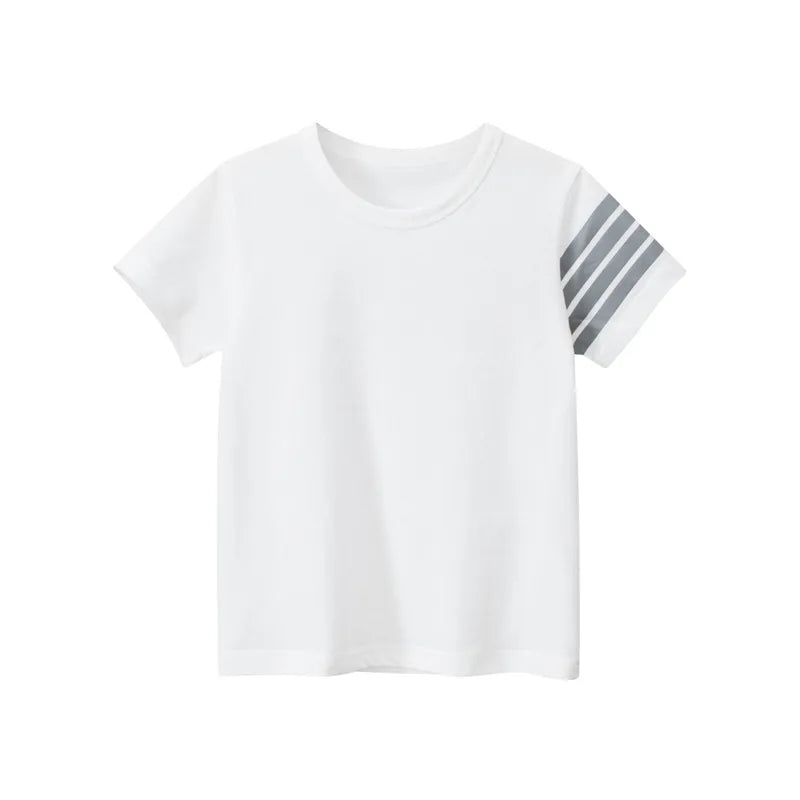 Unisex Striped Sleeve T-Shirt for Kids