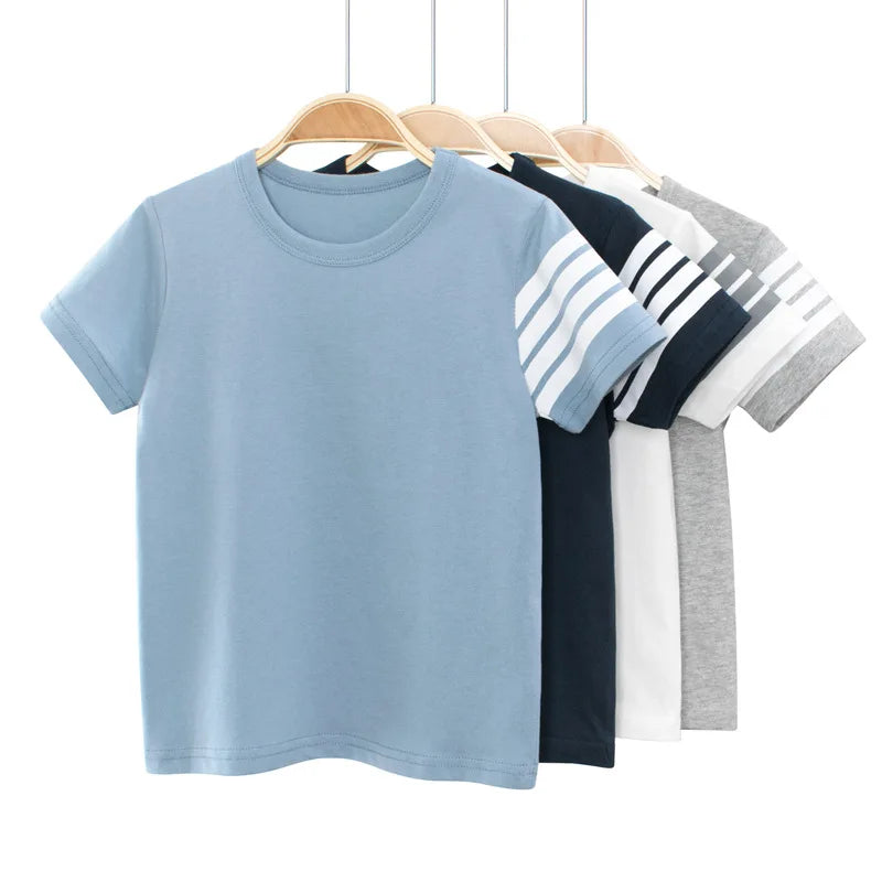 Unisex Striped Sleeve T-Shirt for Kids