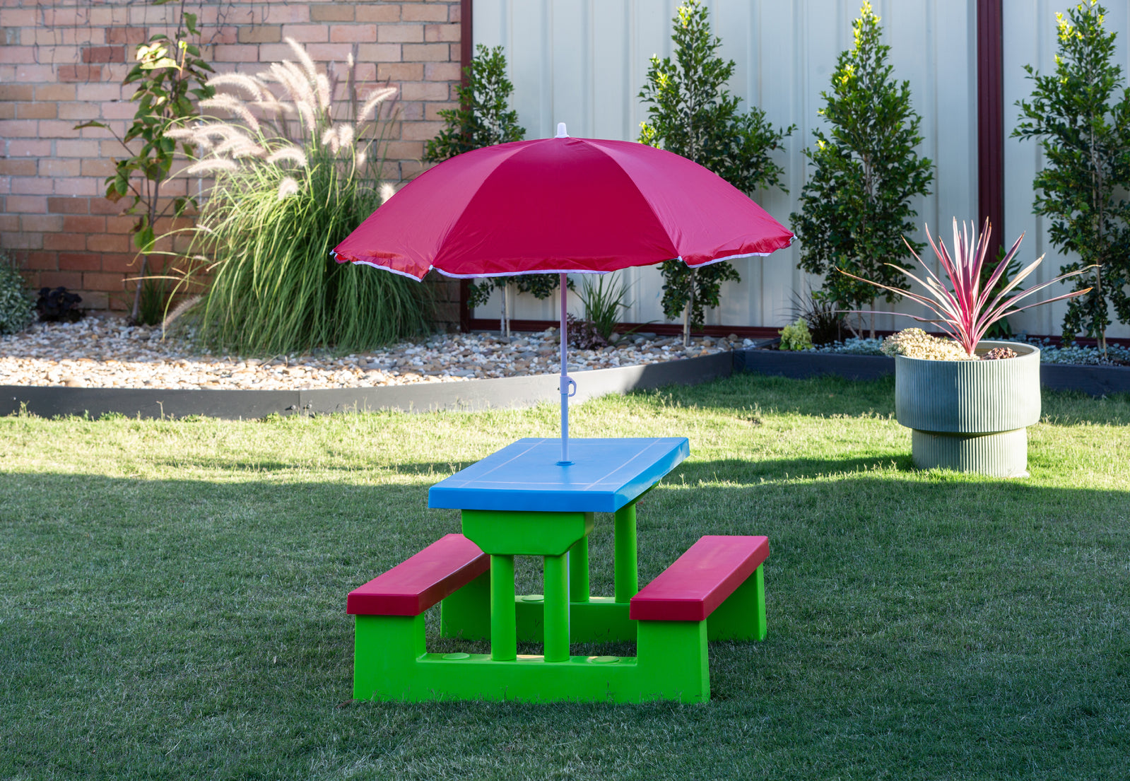 Kids Picnic Table Set with Umbrella