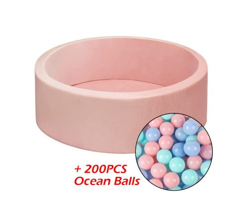 Ocean Ball Pit Soft Baby Kids Play Pit + 200PCS Vintage Ocean Balloons