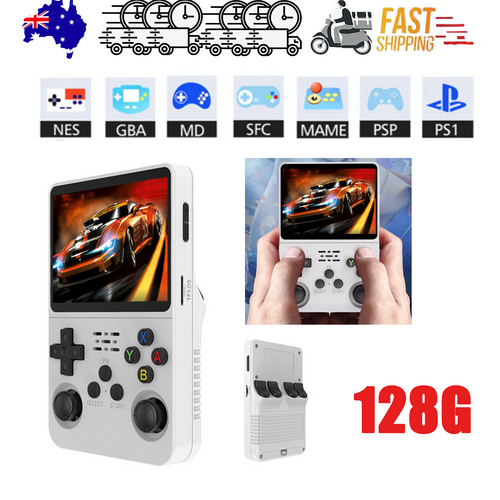 White Portable Retro Handheld Game Console