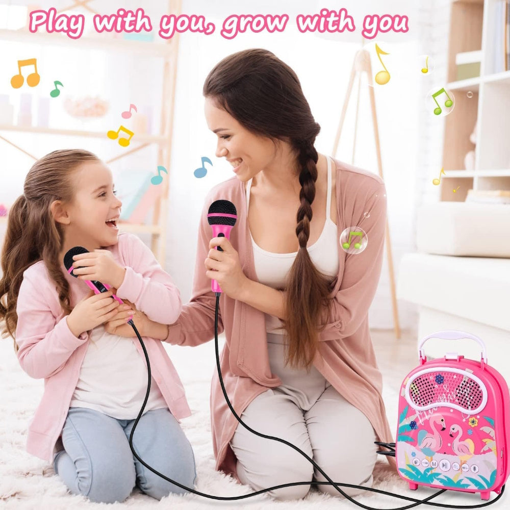 Kids Portable Karaoke with Two Microphones