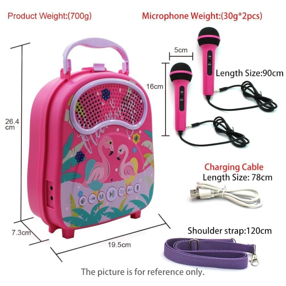 Kids Portable Karaoke with Two Microphones