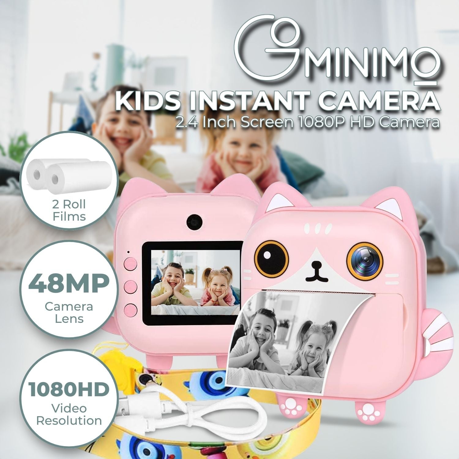 Instant Print Camera for Kids