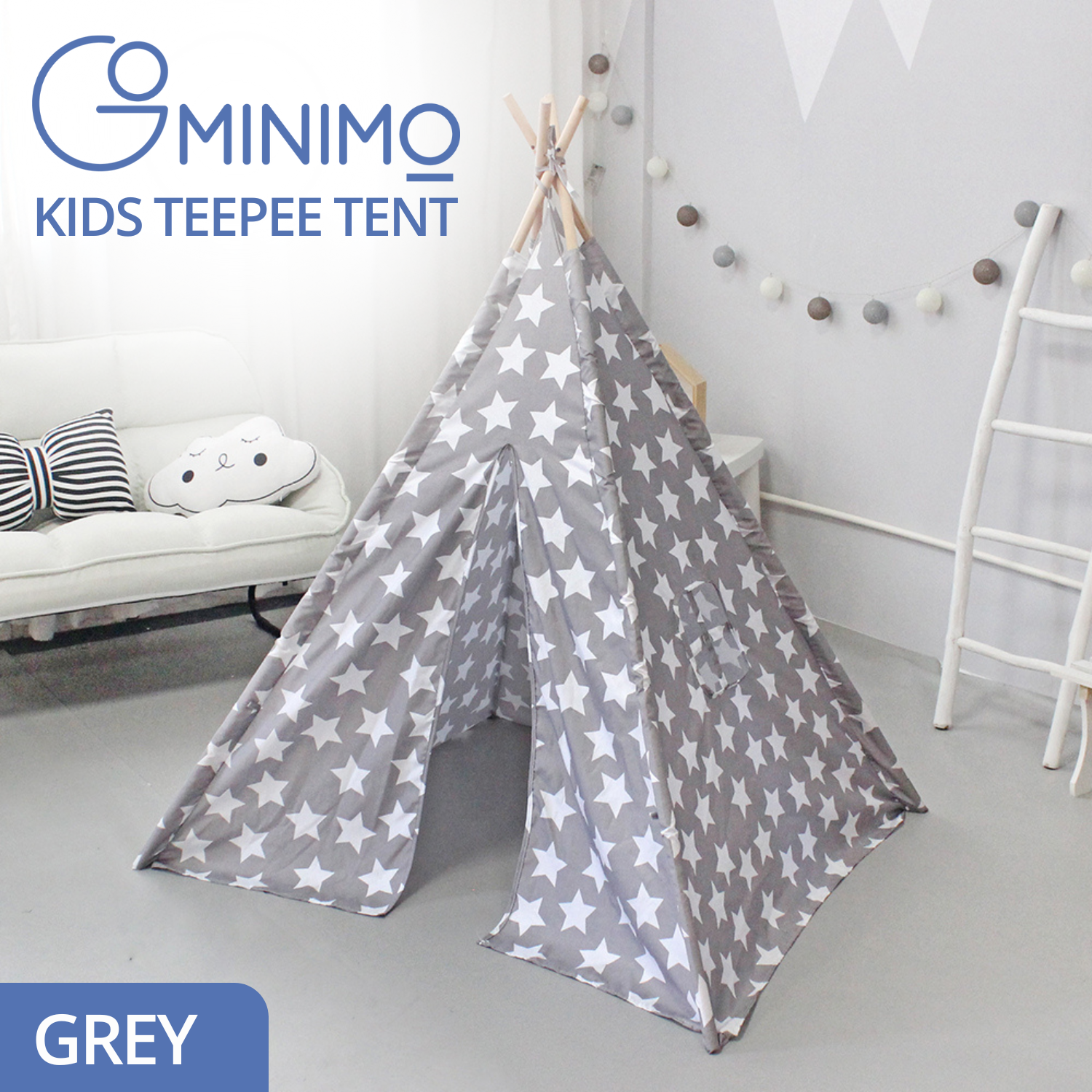 Kids Teepee Tent with Side Window