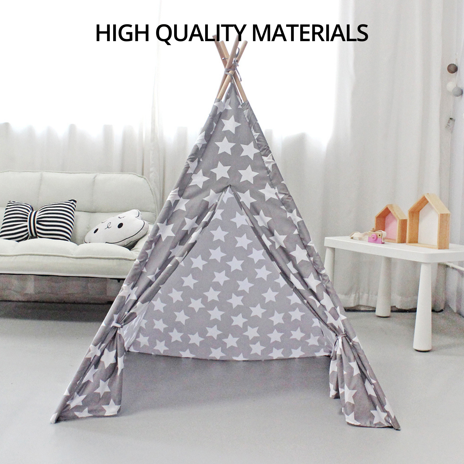 Kids Teepee Tent with Side Window