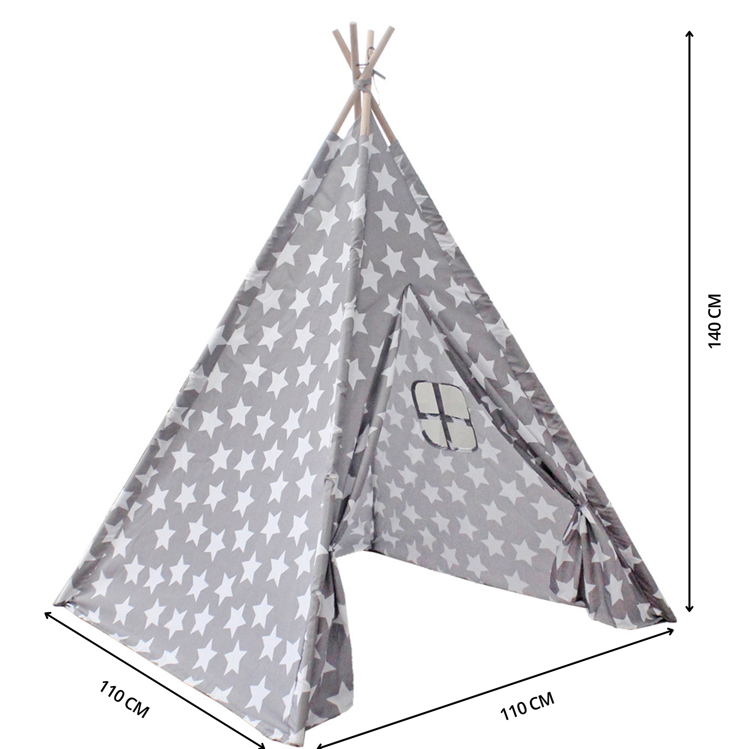 Kids Teepee Tent with Side Window