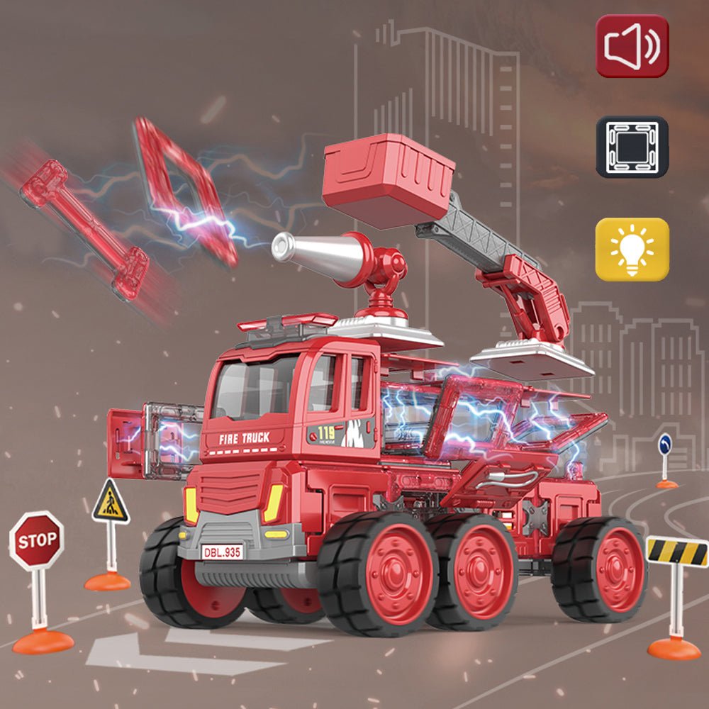 Magnetic Fire Truck DIY Assembly