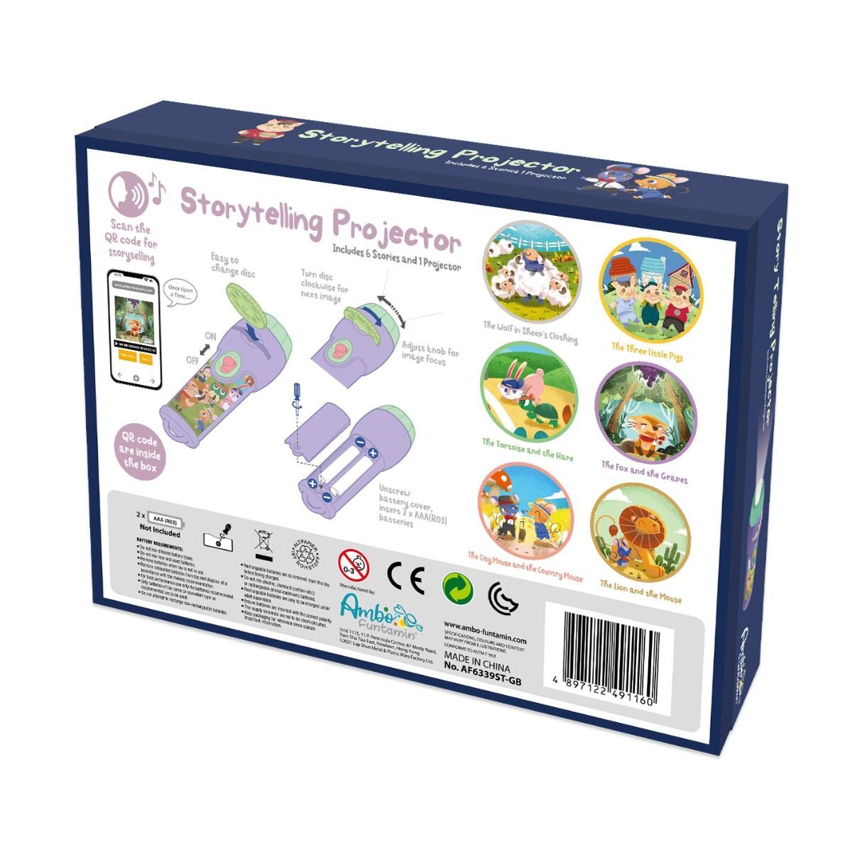 Storytelling Torch Projector 6 Stories Gift Set - Audio Kids Learning STEM Toy