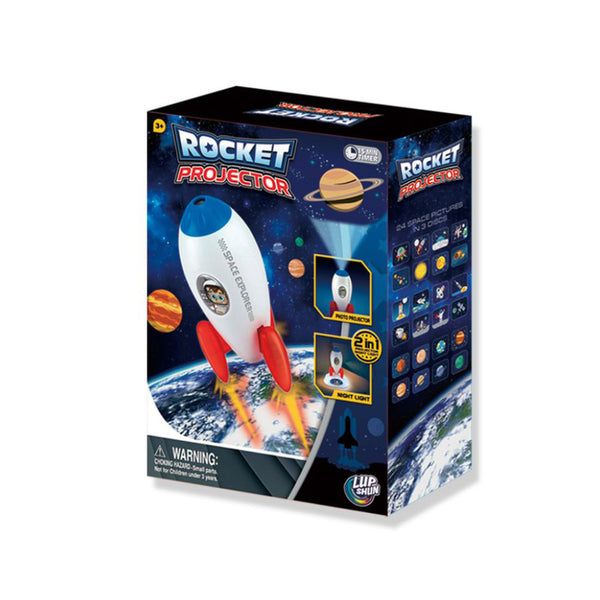 Rocket Projector Night Light Kids STEM Toy