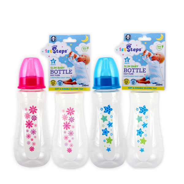 12PCE Baby Bottles Wide Neck Fast Flow Teat BPA Free