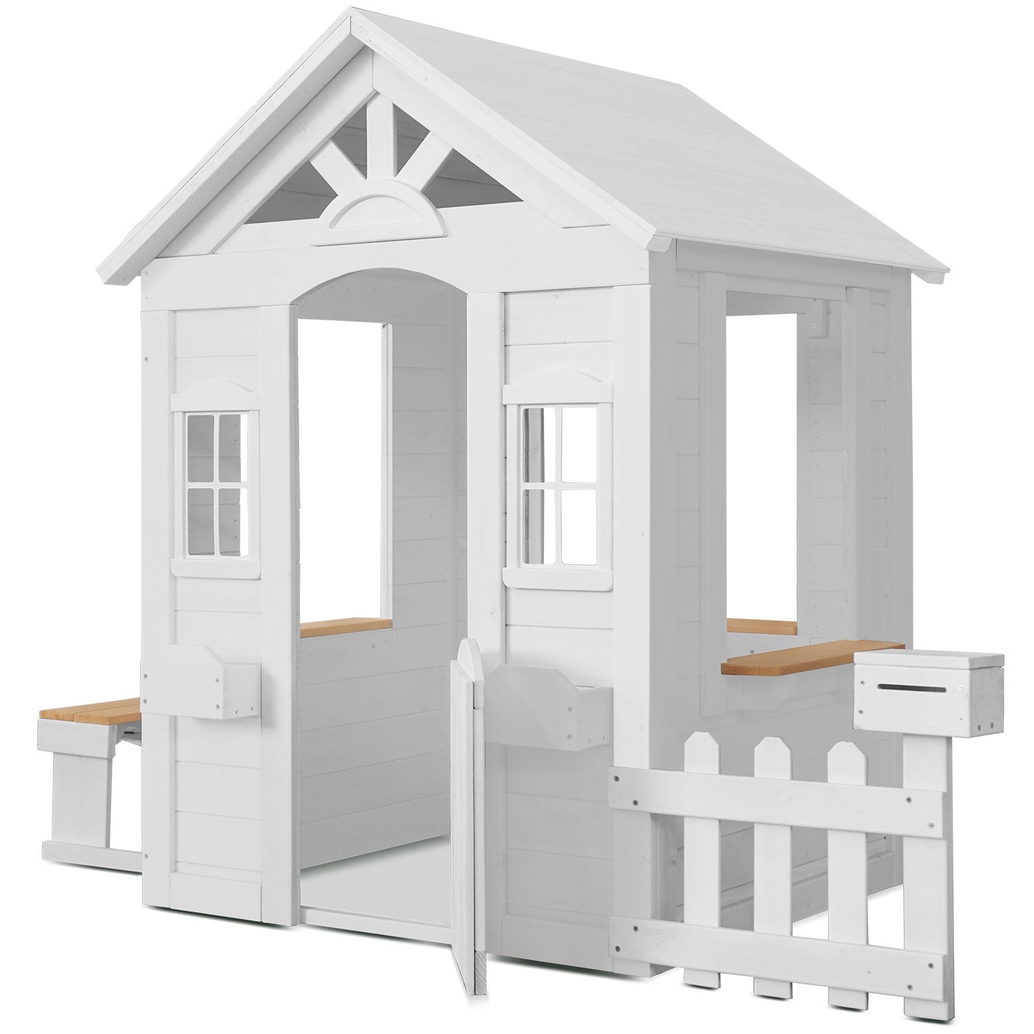 Kids Teddy V2 Cubby House White