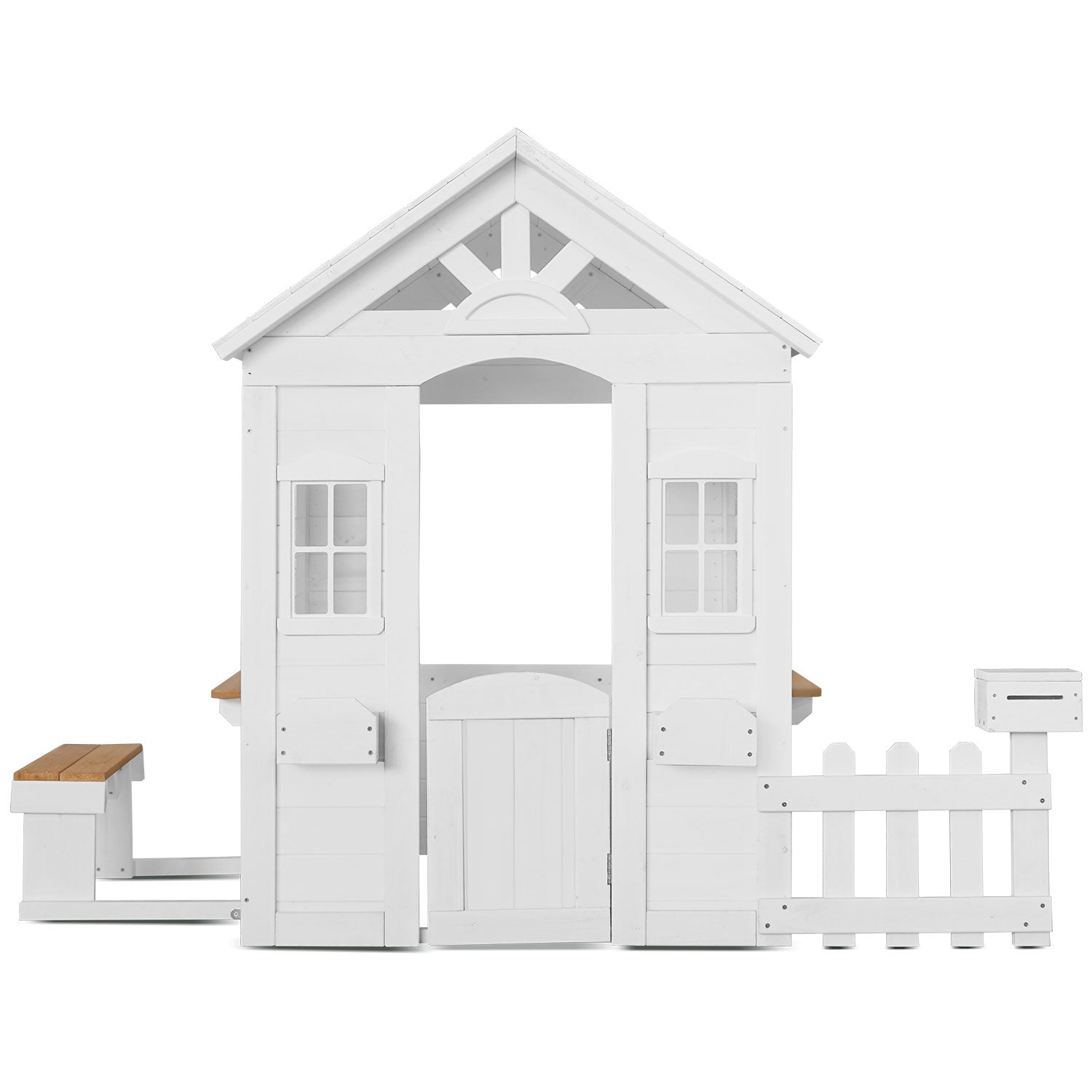 Kids Teddy V2 Cubby House White