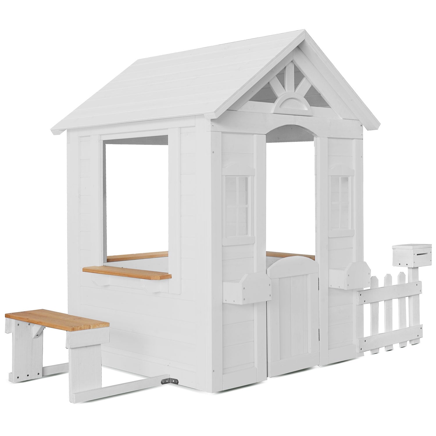 Kids Teddy V2 Cubby House White