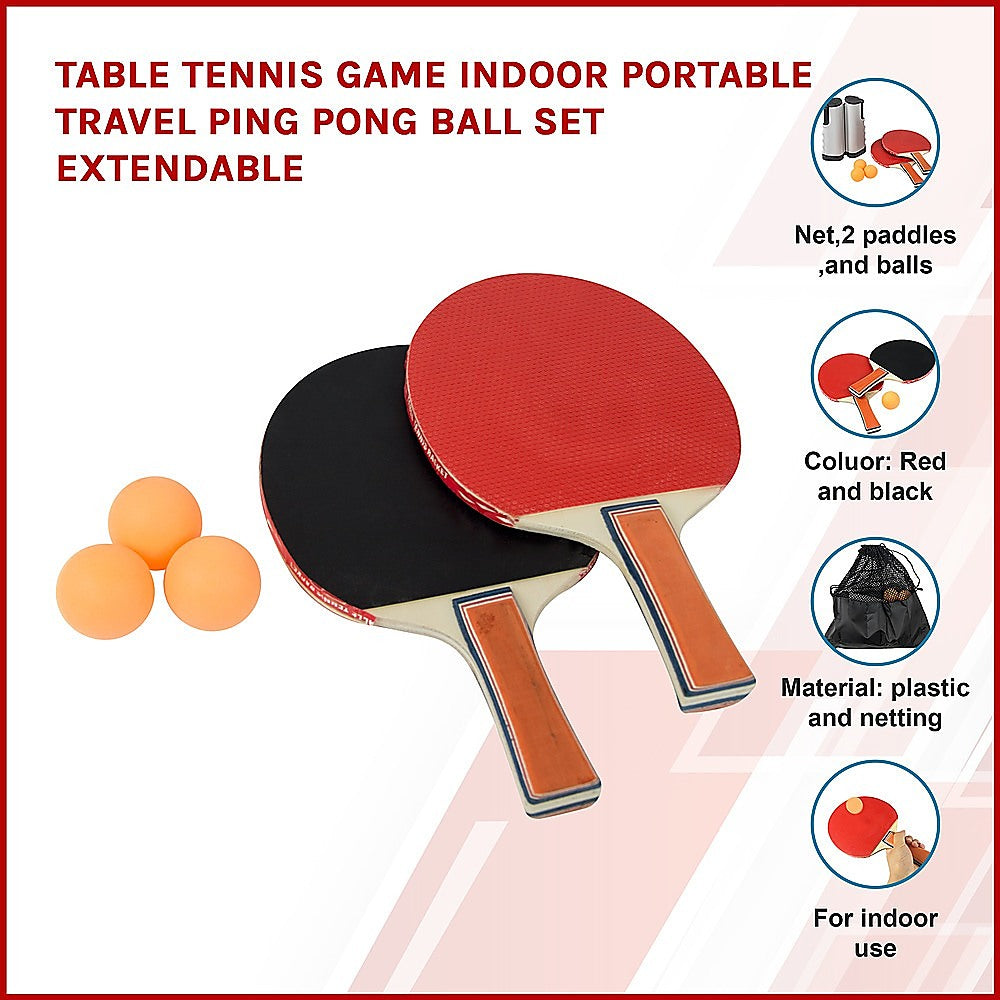 Table Tennis Game Indoor Portable Travel Ping Pong Ball Set