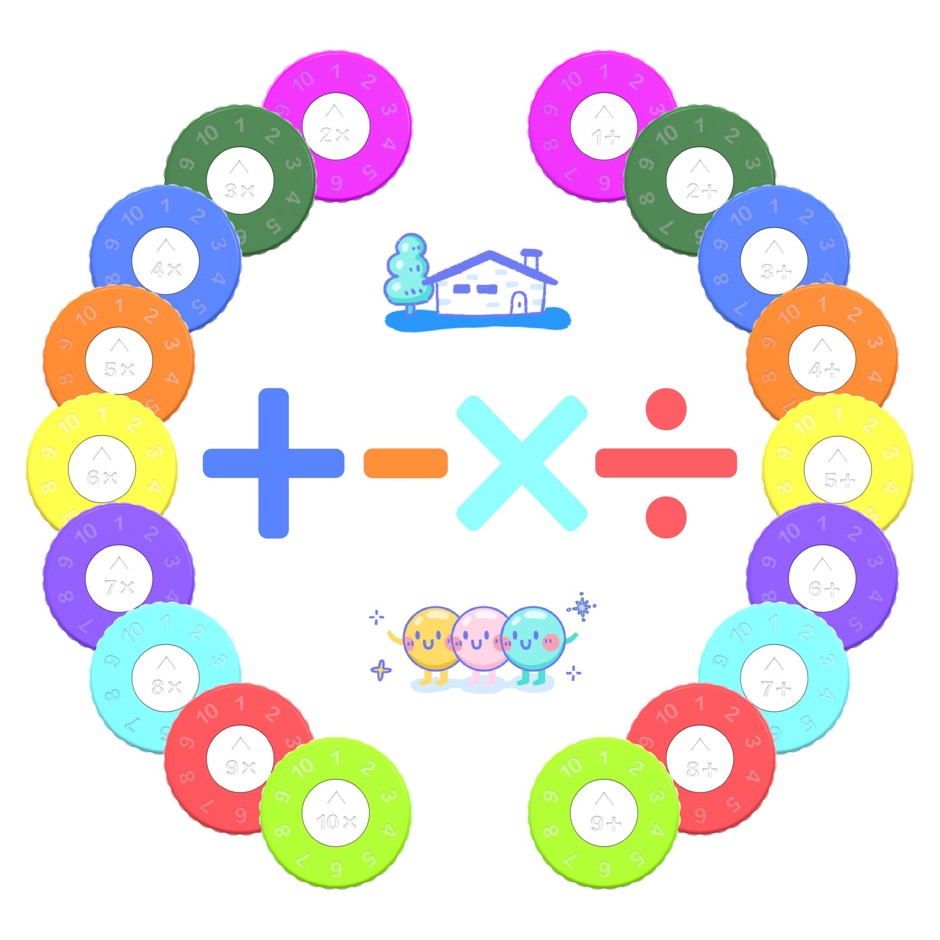 Colourful Math Learning Disc