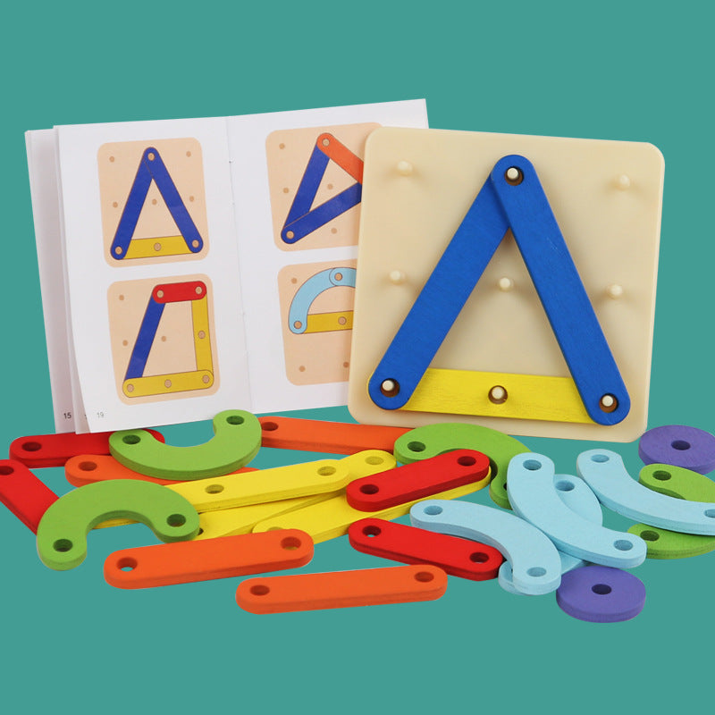 Children's Wooden Two-Player Creative Pegboard