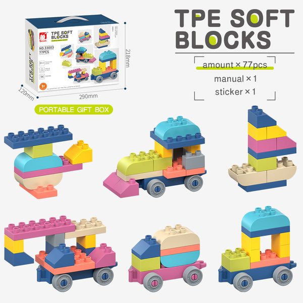 TPE Soft Blocks Building Toy Set