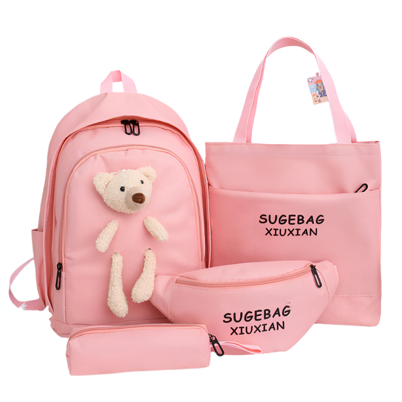 Little Bear Girls Backpack Set