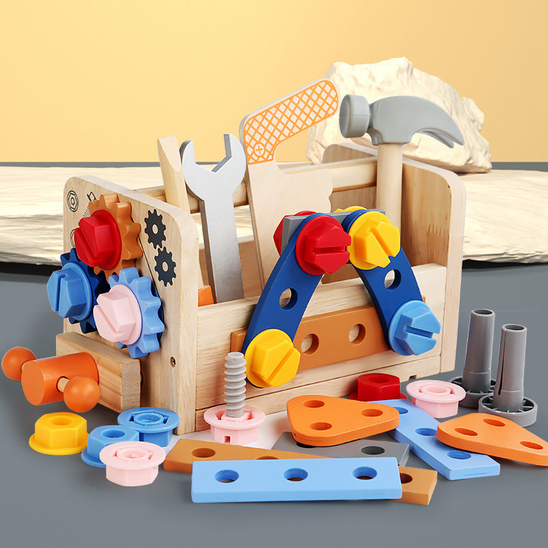 Wooden Tool Box Set for Kids