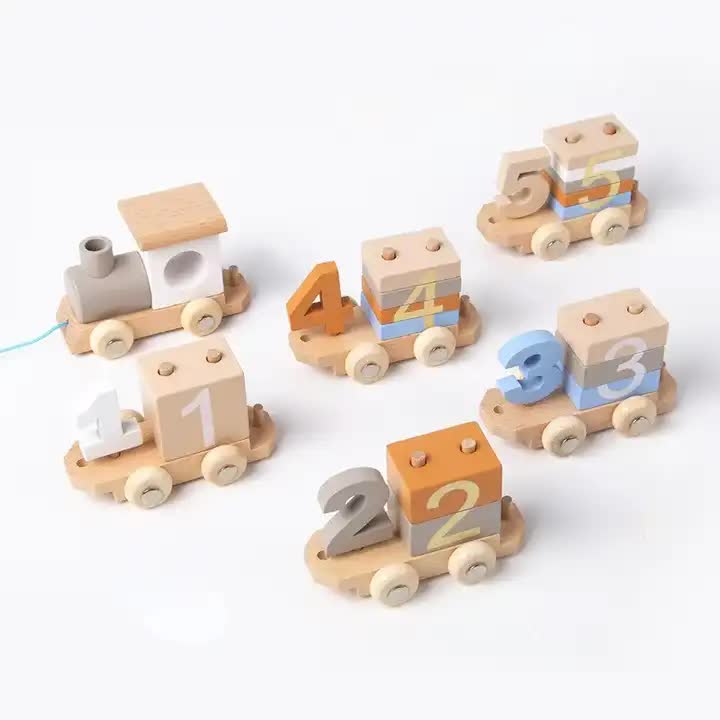 Wooden Number Train Toy for Kids