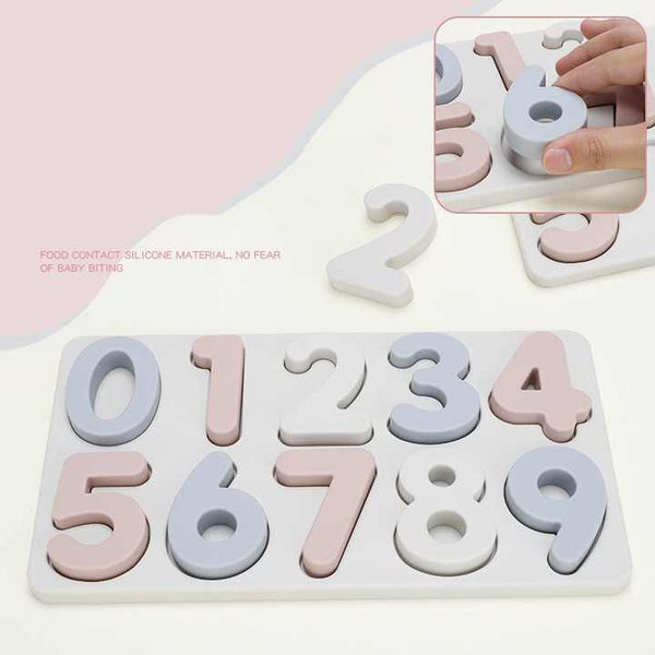 Colorful Silicone Early Learning Number Puzzle Board