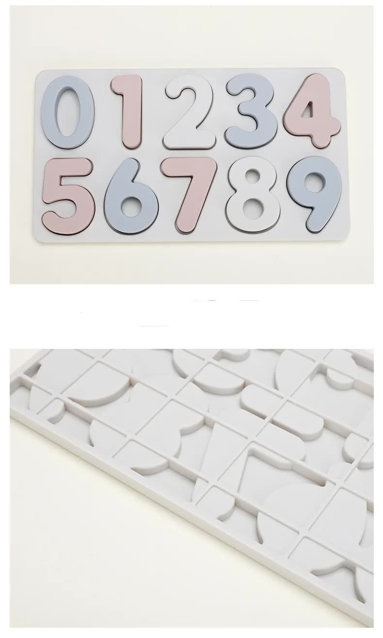 Colorful Silicone Early Learning Number Puzzle Board