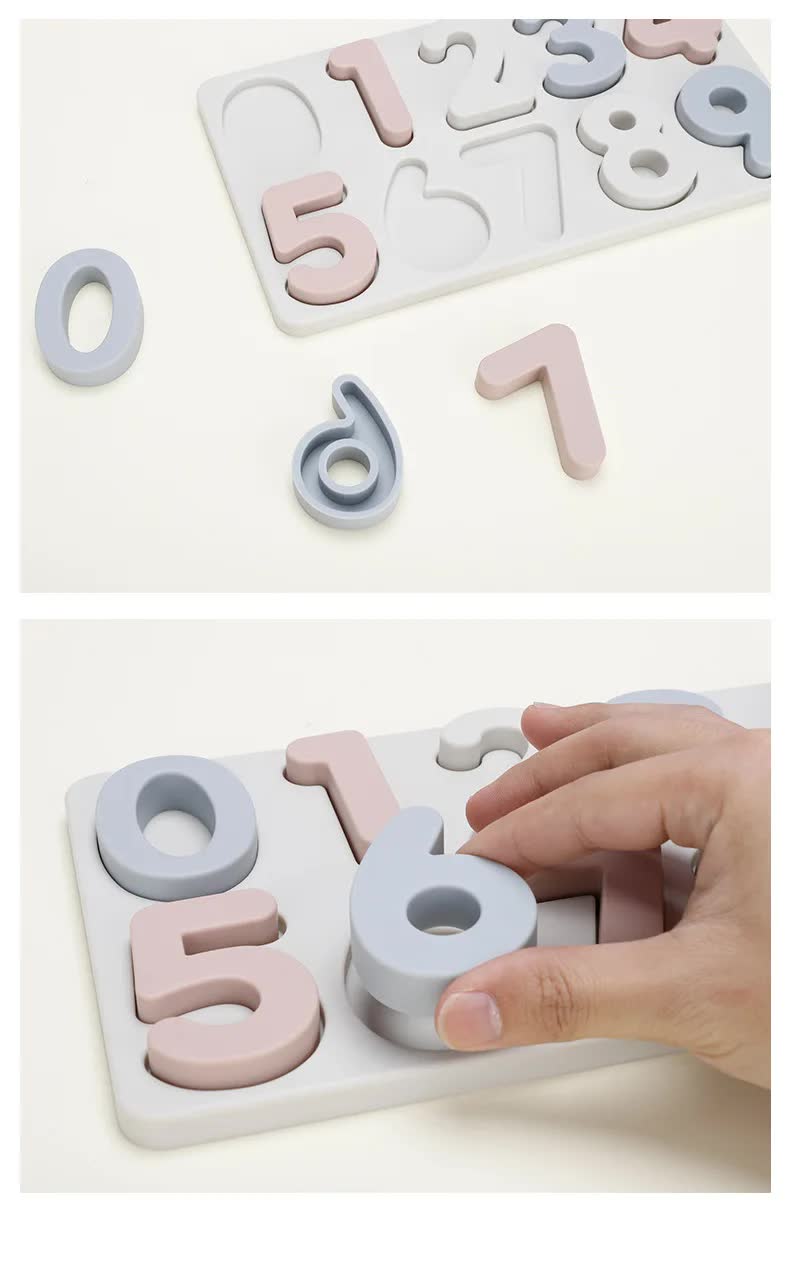 Colorful Silicone Early Learning Number Puzzle Board