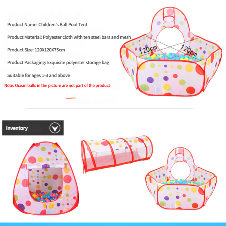 3-in-1 Kids Play Tent Set