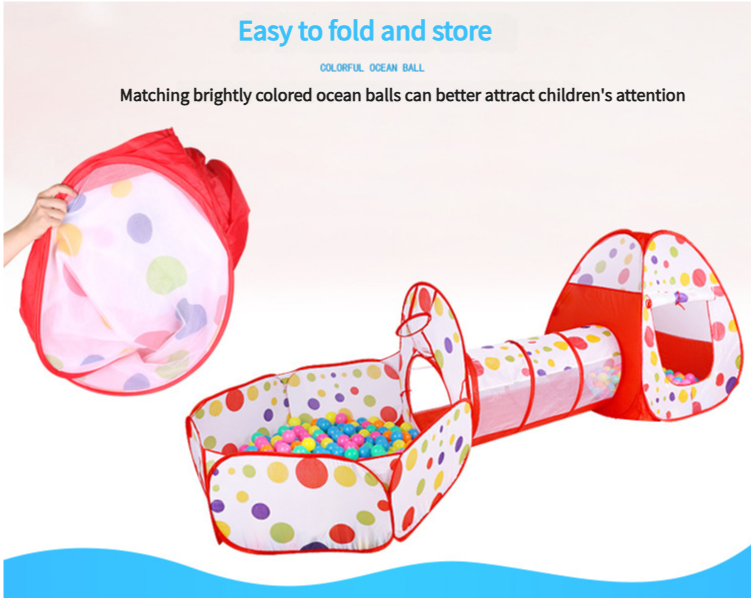 3-in-1 Kids Play Tent Set