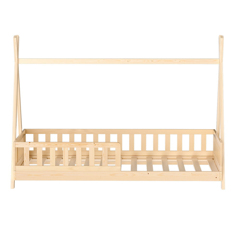 Artiss Wooden Kids House Bed Frame in Oak