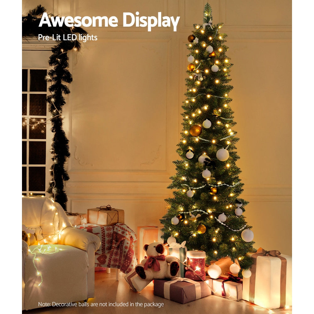 6ft Pre-Lit 200 LED Lights Christmas Tree