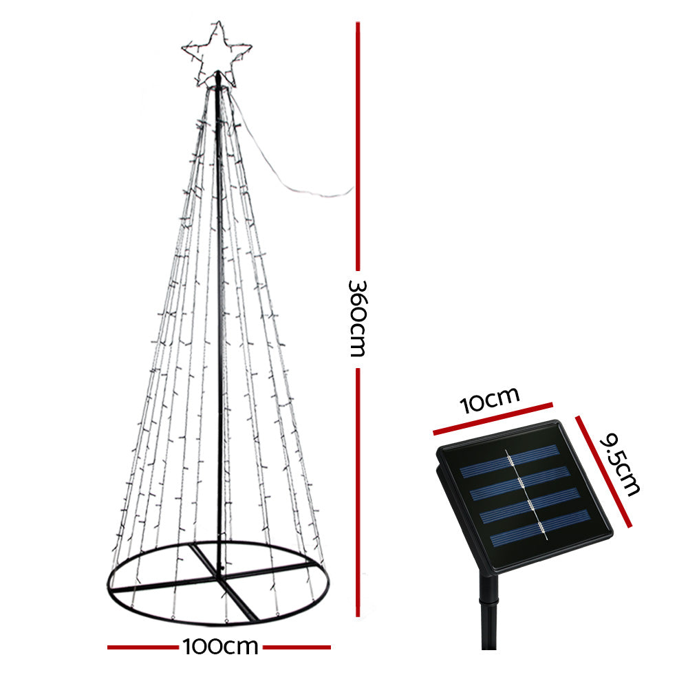 8 Modes Solar Powered Christmas Tree 12ft