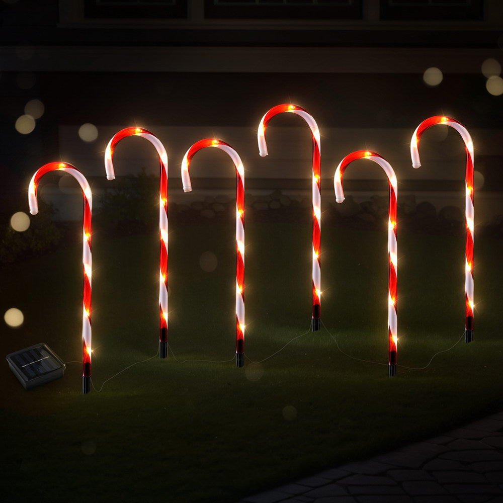 6 PCS Solar Christmas Path Ground Lights