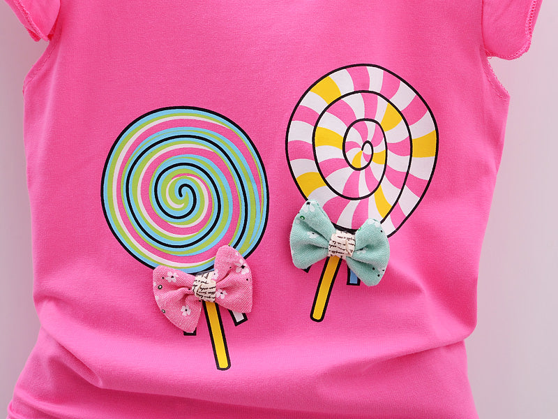 Girls Lollipop Printed Summer Set