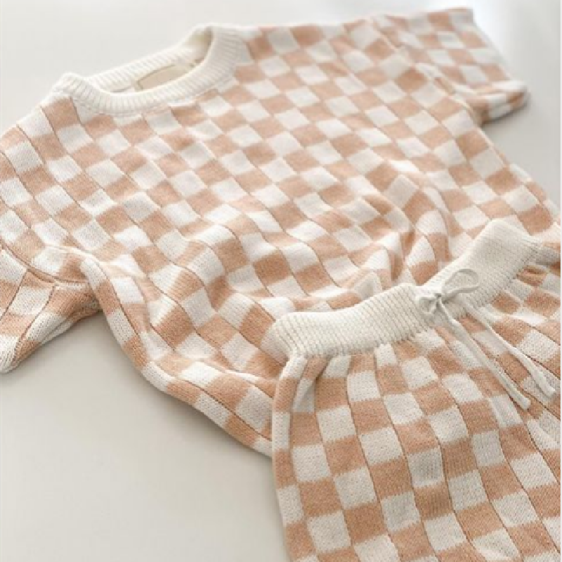 Kids Checkered Summer Knitwear