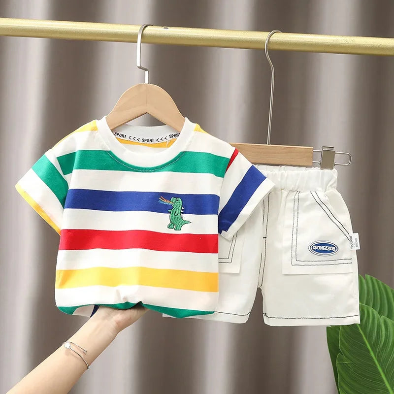 Summer Cotton Short Sleeve Set for Kids