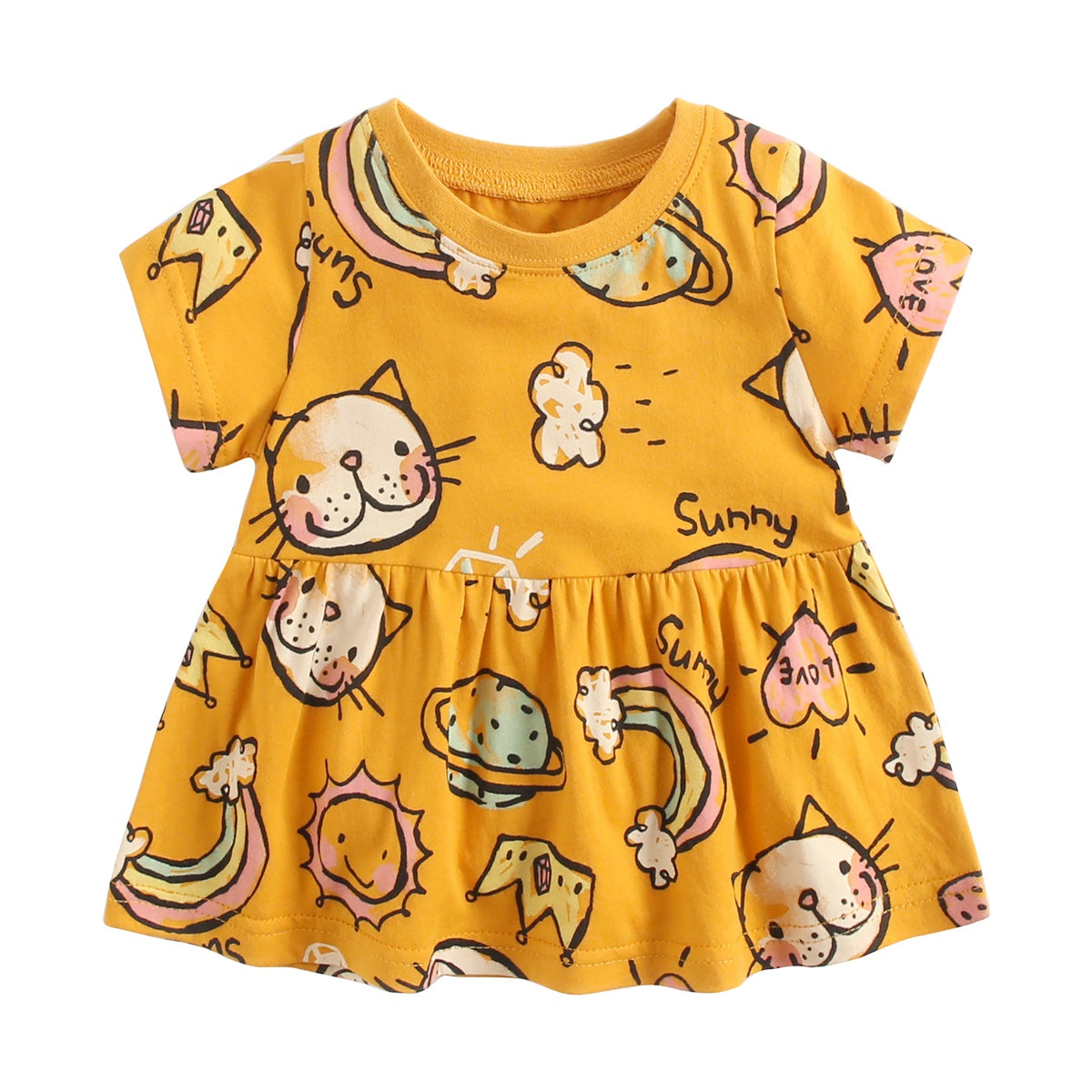 Short Sleeve Summer Baby Dress