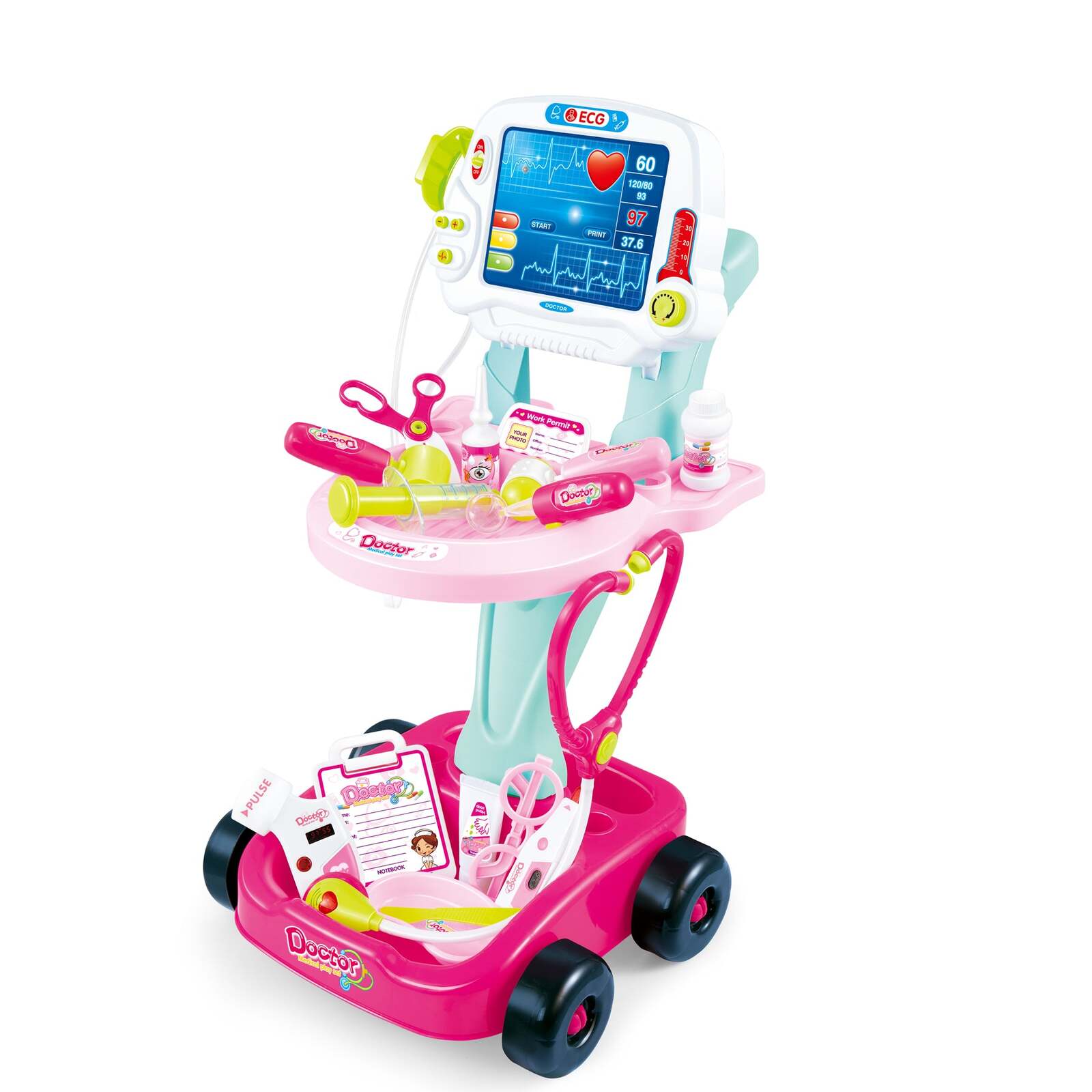 Kids Children's Doctors Medical Cart Toy