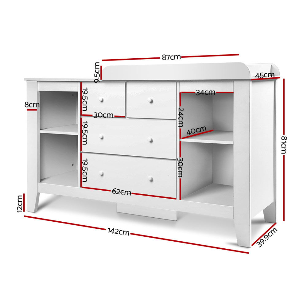 Baby Changing Table Diaper Station Drawers