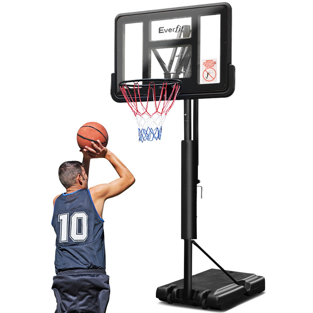 3.05M Basketball Hoop Stand System Ring Portable Net Height Adjustable Black