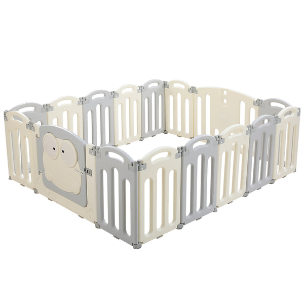 Baby Playpen 16 Panels Foldable Toddler Fence