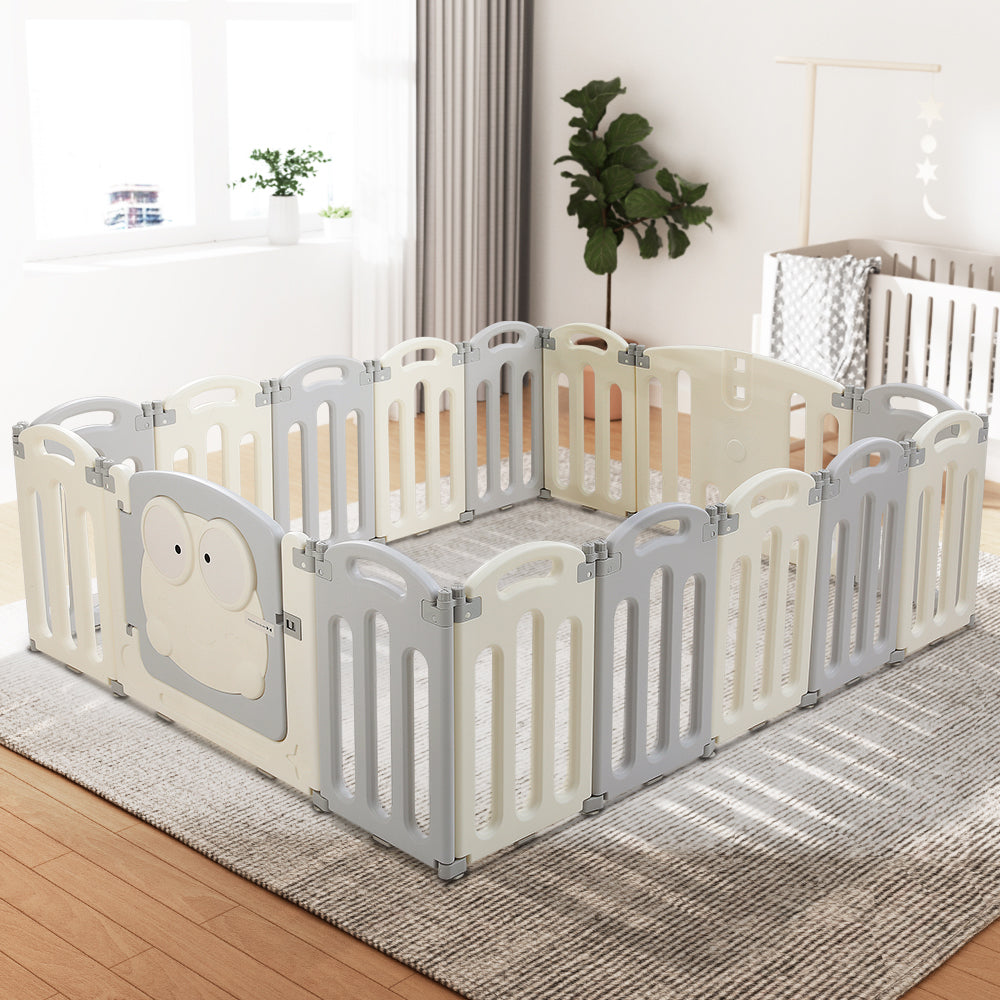 Baby Playpen 16 Panels Foldable Toddler Fence