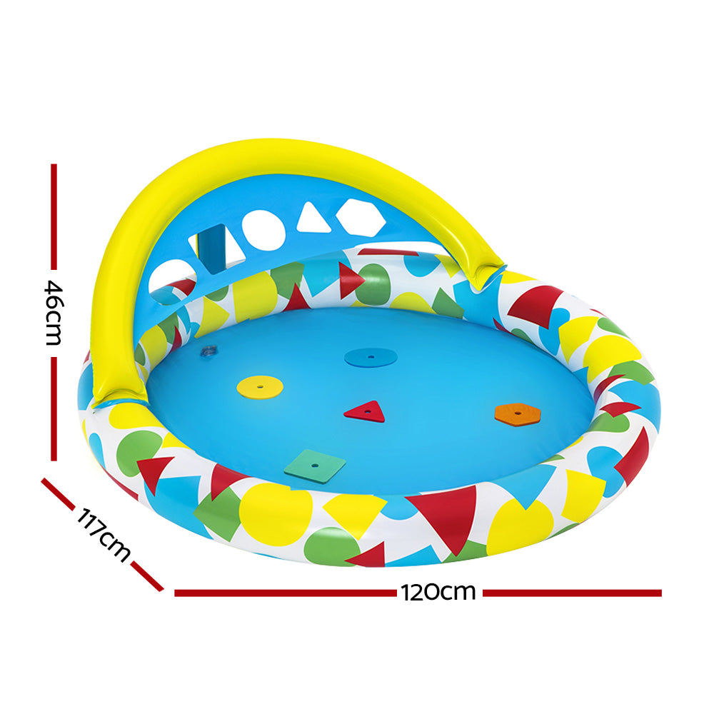 Inflatable Play Swimming Pools w/ Canopy 45L