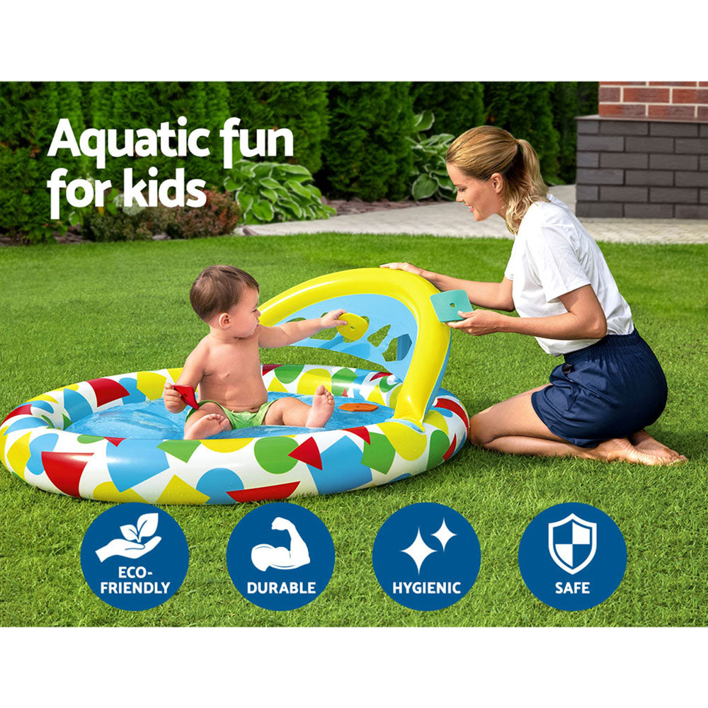 Inflatable Play Swimming Pools w/ Canopy 45L