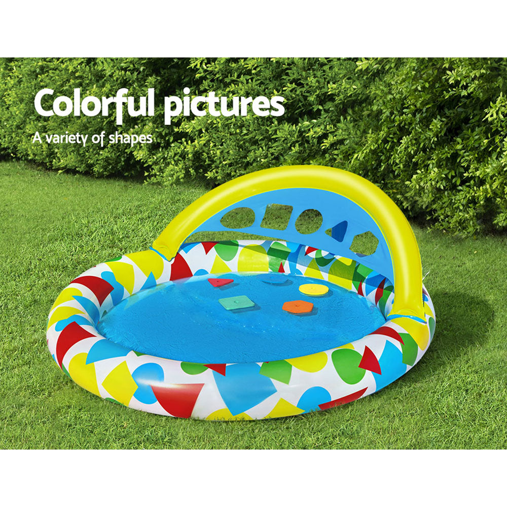 Inflatable Play Swimming Pools w/ Canopy 45L